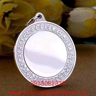 Mặt dây chuyền kính đàn Chuẩn Đề bằng bạc thái